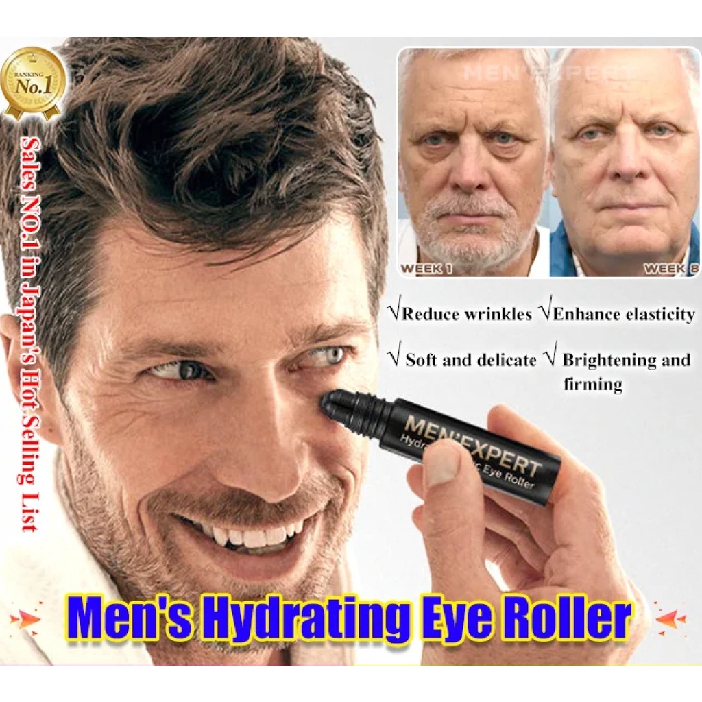 Men's Hydrating Eye Roller Lighten fine lines and dark circles remove bags under the eyes