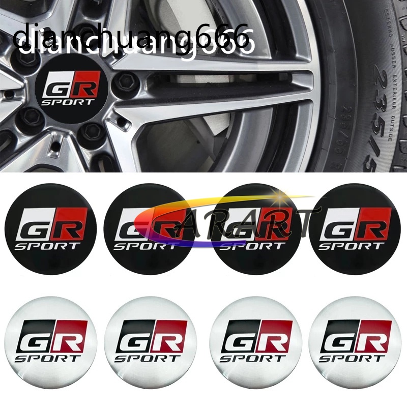 4pcs 56/60/65mm Gr Sport Car Wheel Center Stickers Hub Cap Decal For ...