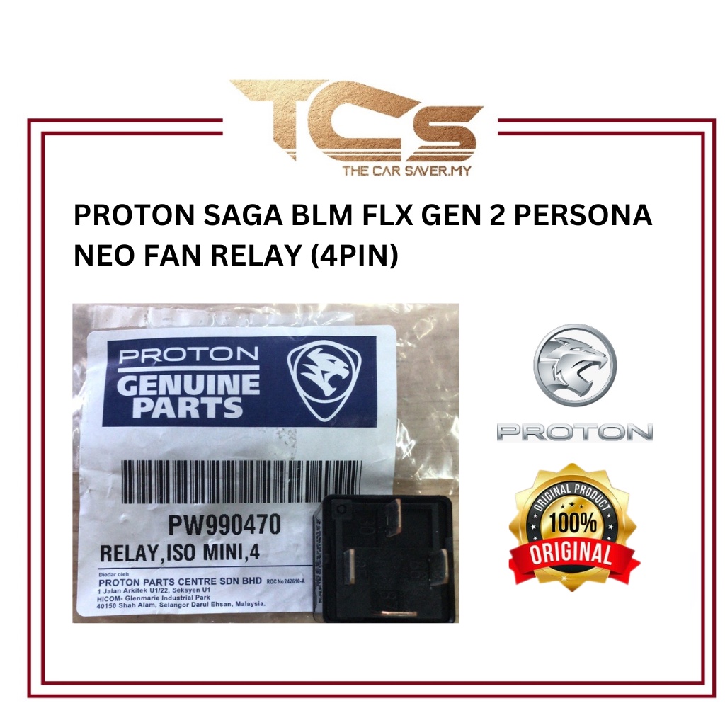 PROTON SAGA BLM FLX GEN 2 PERSONA NEO FAN RELAY (4PIN) PROTON GENUINE