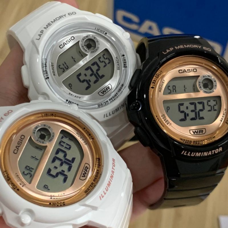 Casio Orologio al quarzo da uomo con timer e cinturino in resina, Blu, Orologio al quarzo