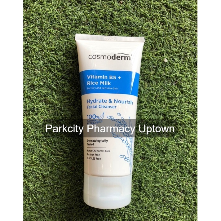 Cosmoderm Facial Cleanser 100ml (Vitamin B5 + Rice Milk / BHA + Green