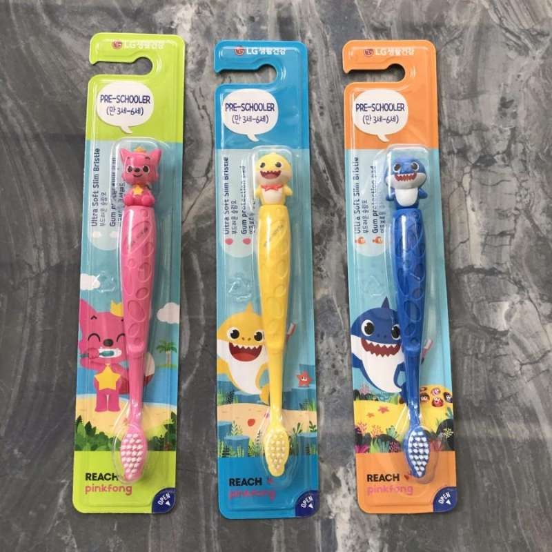 Tooth brush pinkfong/baby shark/Cute Children's Toothbrush ori Korea