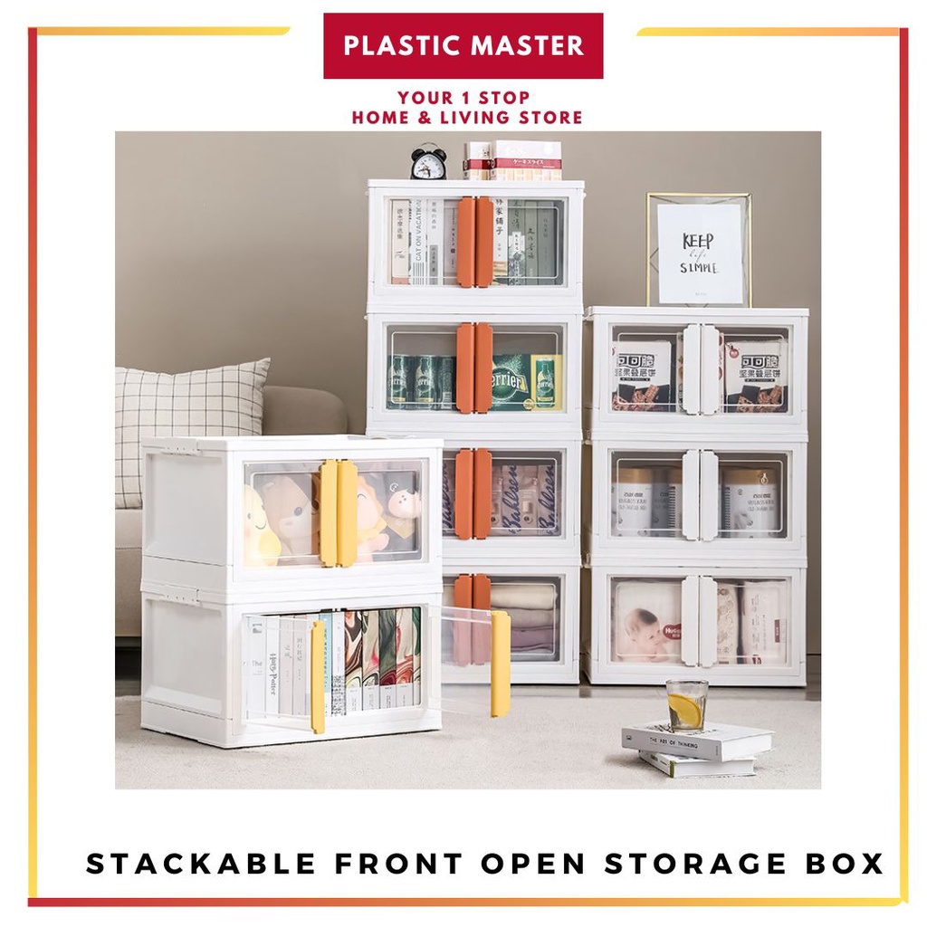 Stackable Front Open Storage Box Plastic Storage Box Stackable