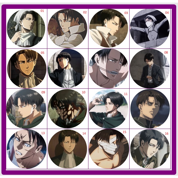 Attack On Titan Levi Ackerman Button Badge Pin 58mm Shopee Malaysia