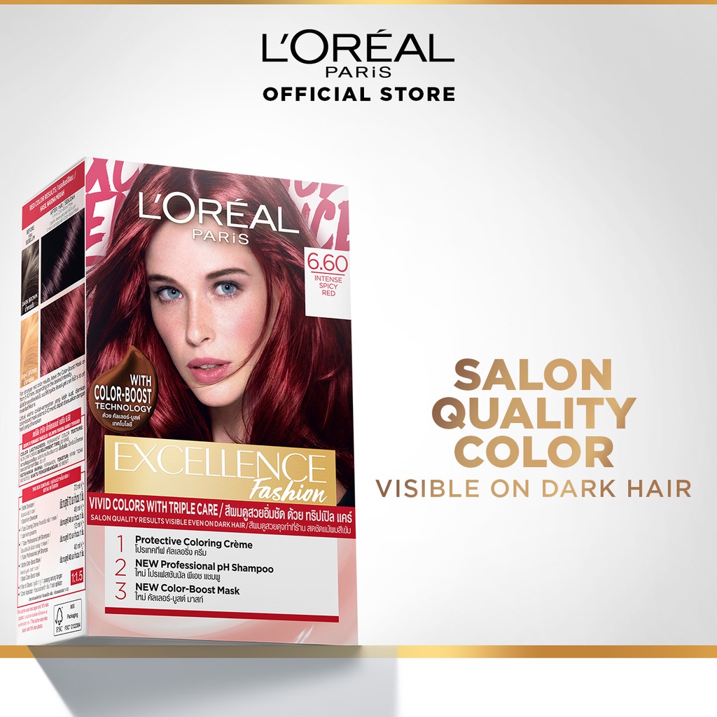 Loreal red on sale hair dye