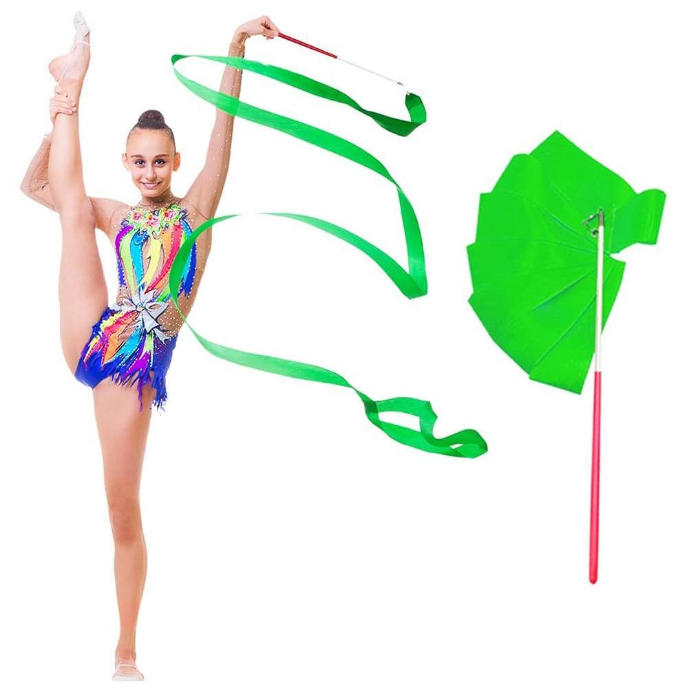 2M/4M Colorful Gym Ribbons Dance Ribbon Rhythmic Art Rod Gymnastics ...