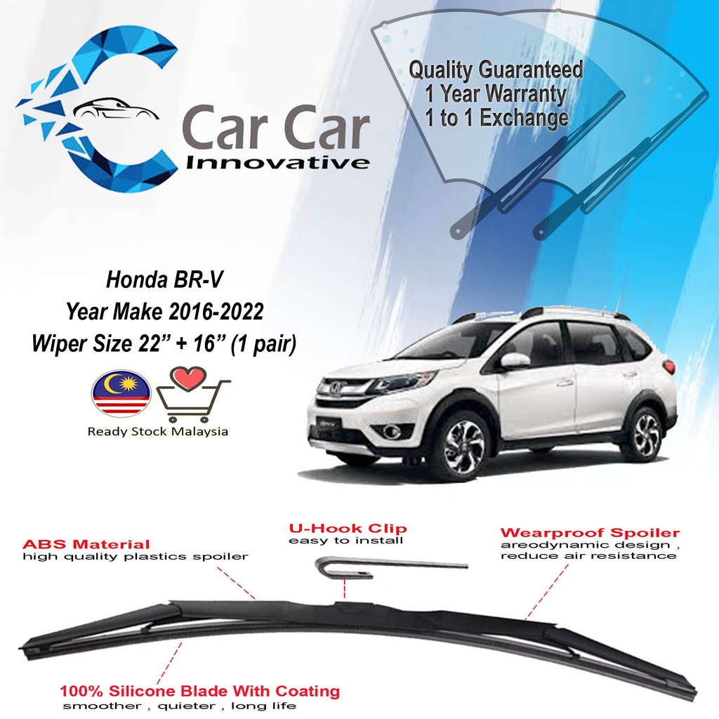 thumbnail image 2 of Wiper Blade Set For Honda FR-V (2004-2020) – Front And Rear Included 2 of 5