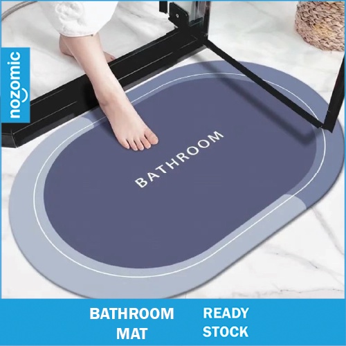 Super Absorbent Bath Mat Quick Drying Bathroom Rug Nonslip Door Floor Mat Toilet Carpet Home