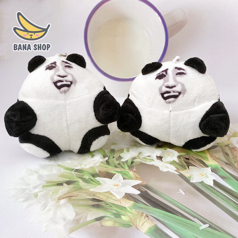 Teddy bear bag hanger, phonebag meme panda panda weibo baozou manhua ...