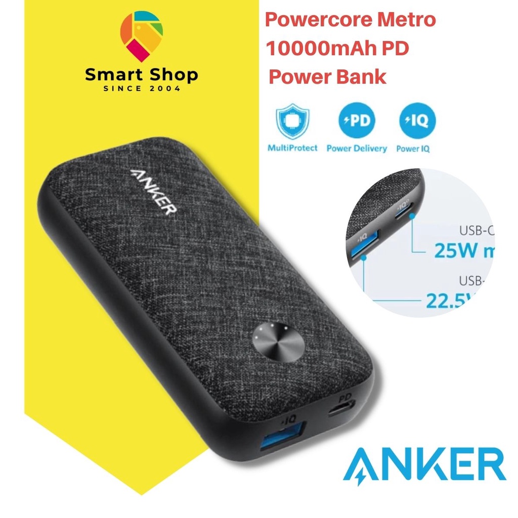 Anker A1246 Powerbank Fast Charging Powercore 10000mah Pd Redux Power Bank Portable Charger Usb 5202