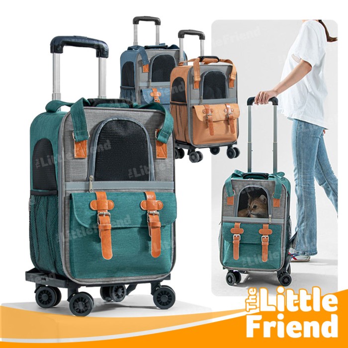 Dog Cat Trolley Bag Trolley Backpack Suitcase For 4wheel Animals Shopee Malaysia
