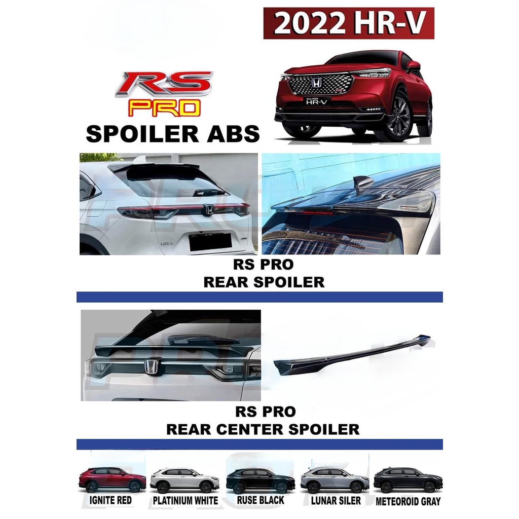 HONDA HRV 2022 2023 REAR CENTER TOP ABS SPOILER WITH PAINT | Shopee ...