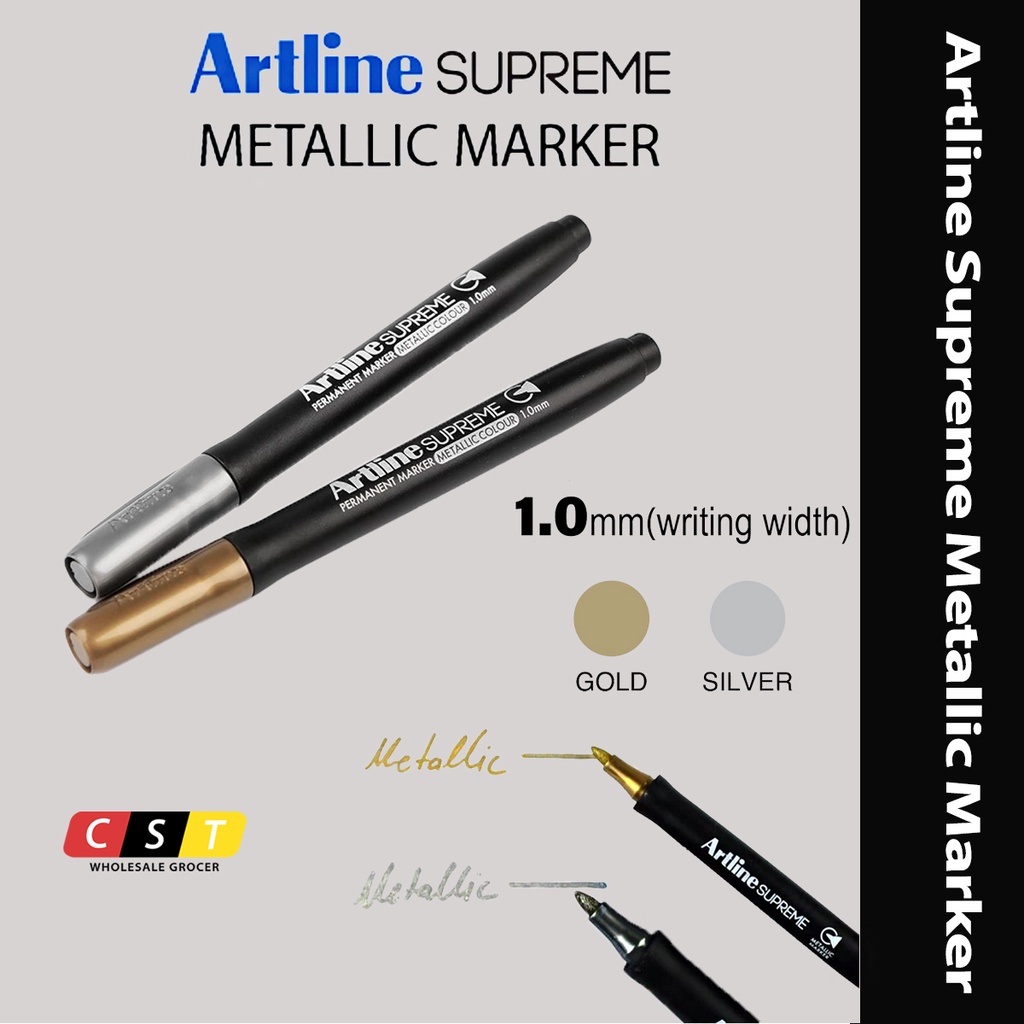 Artline Supreme Metallic Marker (Silver /Gold) 1.0mm Shopee Malaysia