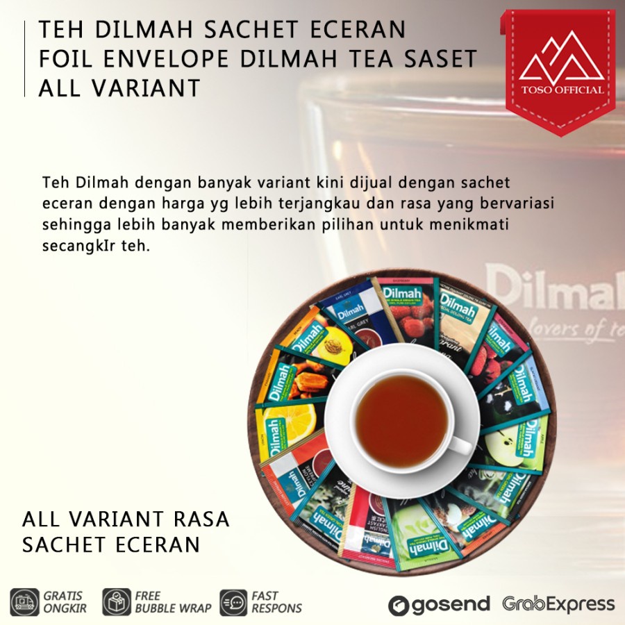 Dilmah TEA SACHET Retail (ALL VARIANT) FOIL ENVELOPE DILMAH TEA SASET ...