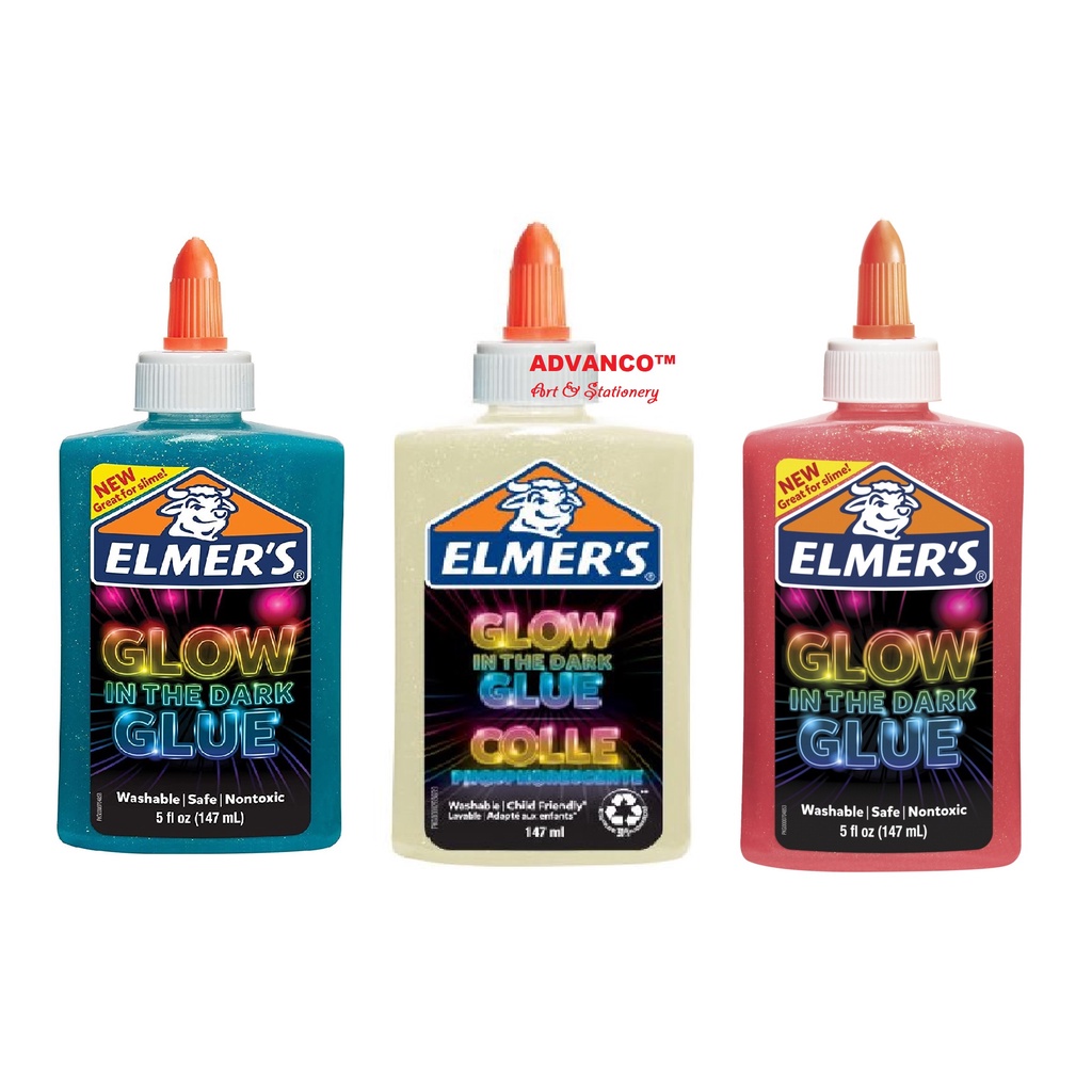ELMER'S GLOW IN THE DARK GLUE 147ML ( AVAILABLE NATURAL | BLUE | PINK ...