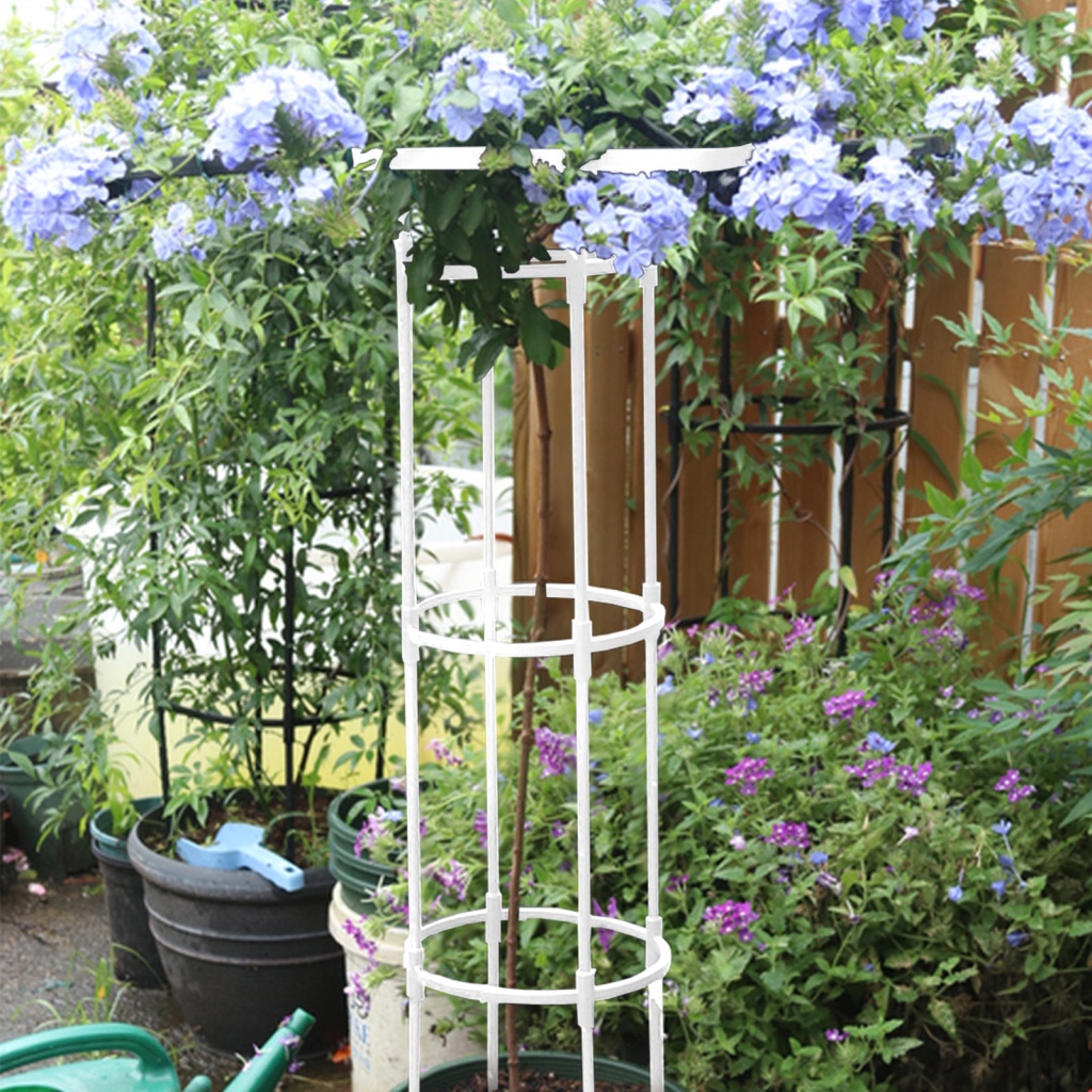 90-210cmPlant Support Rack Outdoor Flower Stand Durable Plastic Steel ...