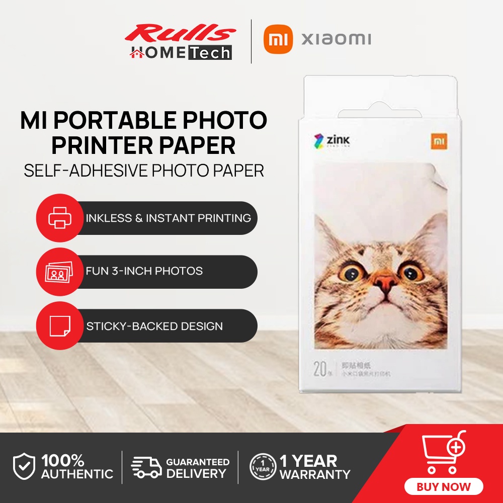 Xiaomi Mi Portable Photo Printer Paper (20 Pcs) | Shopee Malaysia
