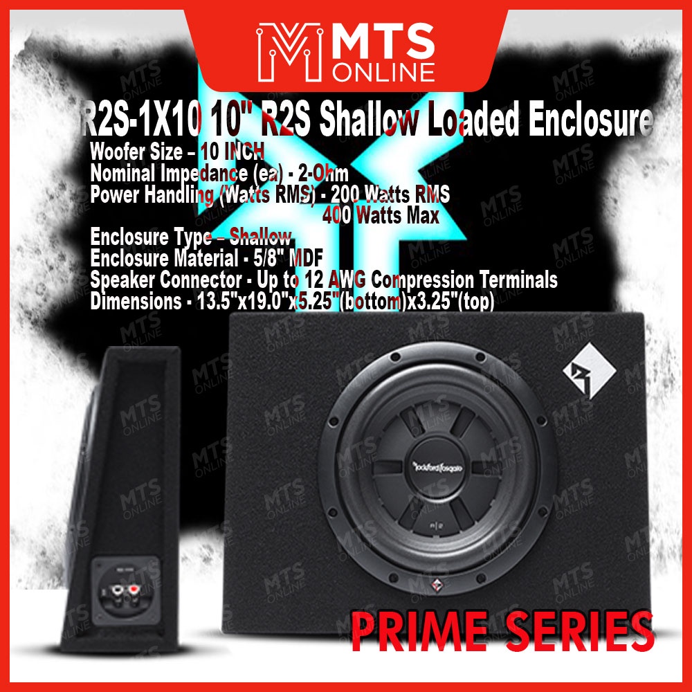 Rockford Fosgate R2SD2-12 Shallow Subwoofer - 12" 2-Ohm DVC 250W RMS Slim Sub | Car Audio Bass System
