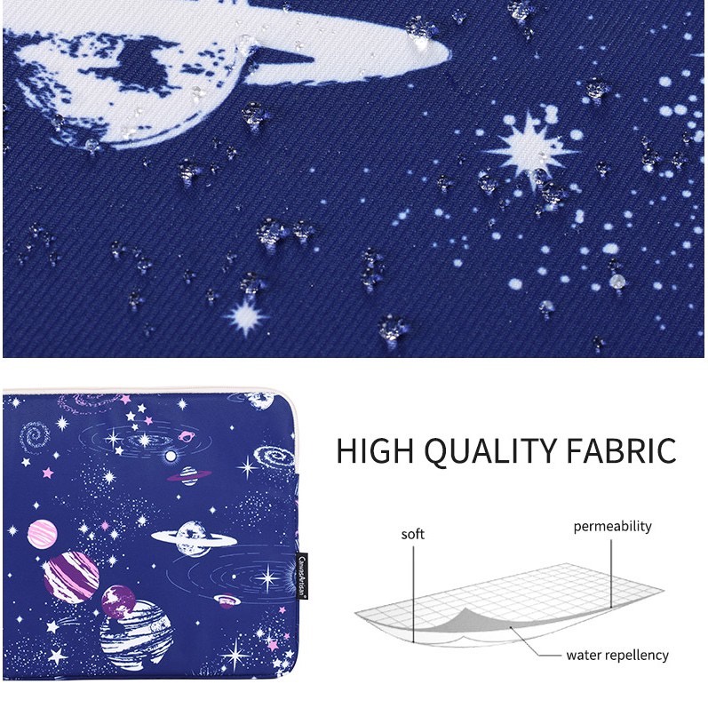 (1115 Inch)MR Typo Laptop Bag Space Universe Pattern Laptop Sleeves