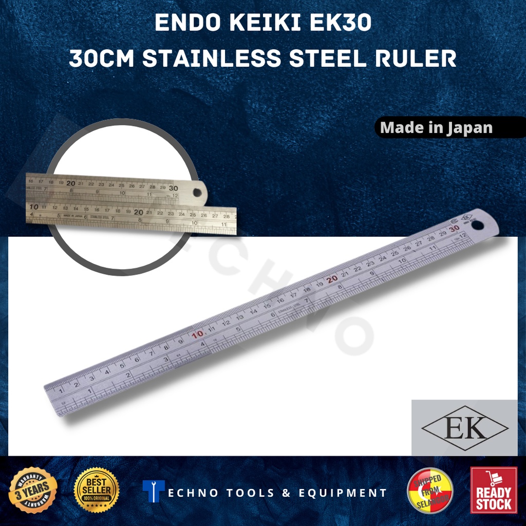 ENDO KEIKI 30cm/50cm Stainless Steel Ruler - Ready stock | Shopee Malaysia