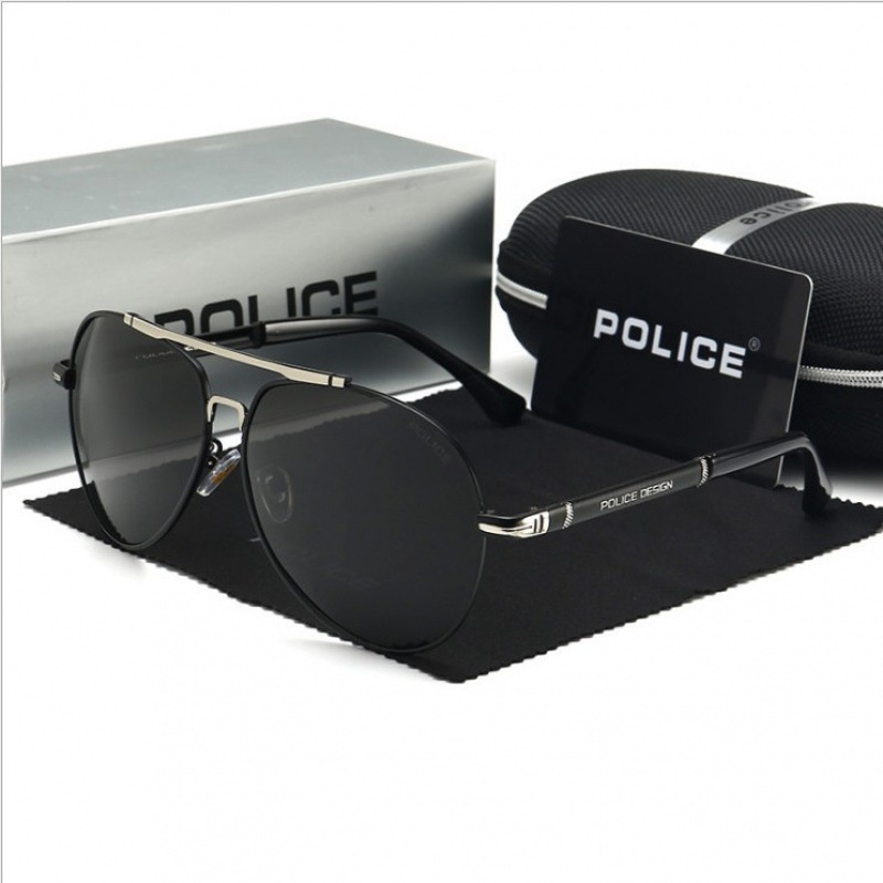 2023 New AntiUV Men's Polarized Police Sunglasses Brand Design aviator