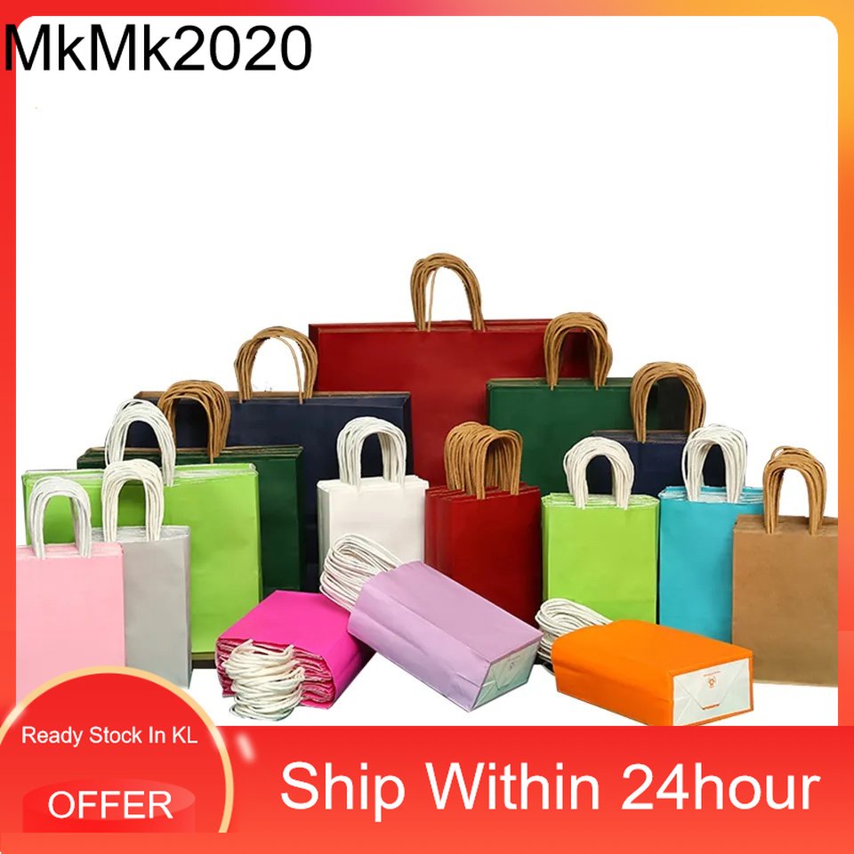 Paper Bag Beg Kertas Shopping Bag Gift Bag Retail Bag Colour Kraft ...