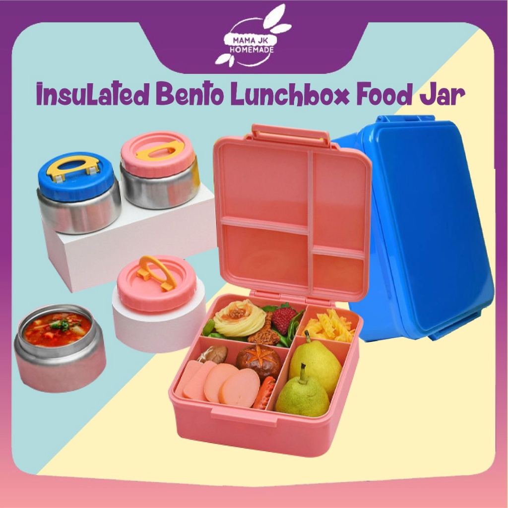 Cheap 650ml/350ml 3 Colors Bento Box Food Grade Useful Adult Lunch Box Set Thermal  Food Container