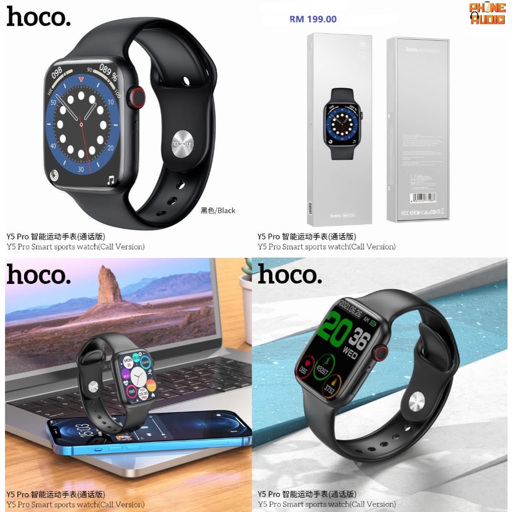 Hoco Y5 Pro Smart sports watch(Call Version) | Shopee Malaysia
