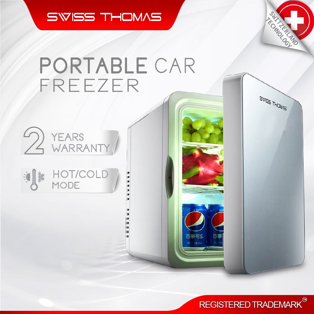 SwissThomas Portable Car Freezer Warmer Outdoor Mini Fridge