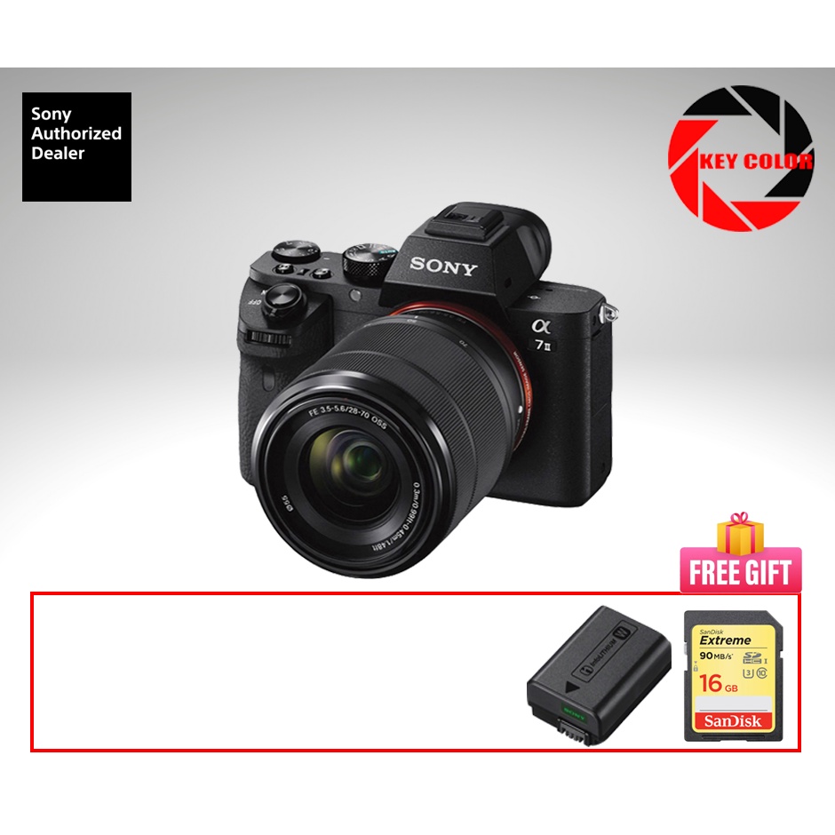Sony a7 II Mirrorless Camera with 2870mm Kit + Sandisk 16GB + Extra