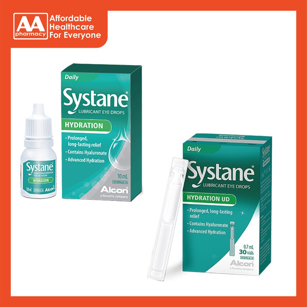 Systane Hydration Lubricant Eye Drops (Bottle 10mL/ Ud 0.7mLx30 Vials ...