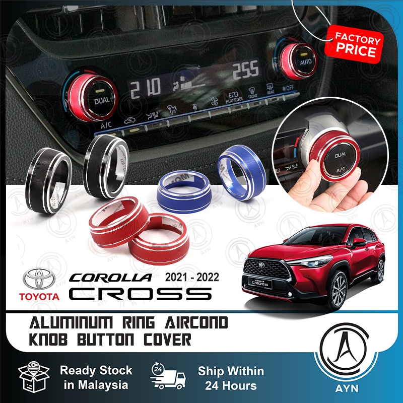 TOYOTA COROLLA CROSS 2023 2022 Aluminum Ring Aircond Knob Button Cover ...