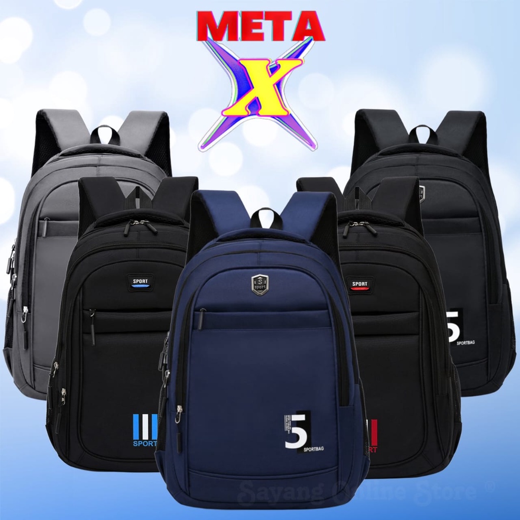 Meta-X Sekolah Beg Remaja Besar Large Big Bag Teenager Backpack Space ...