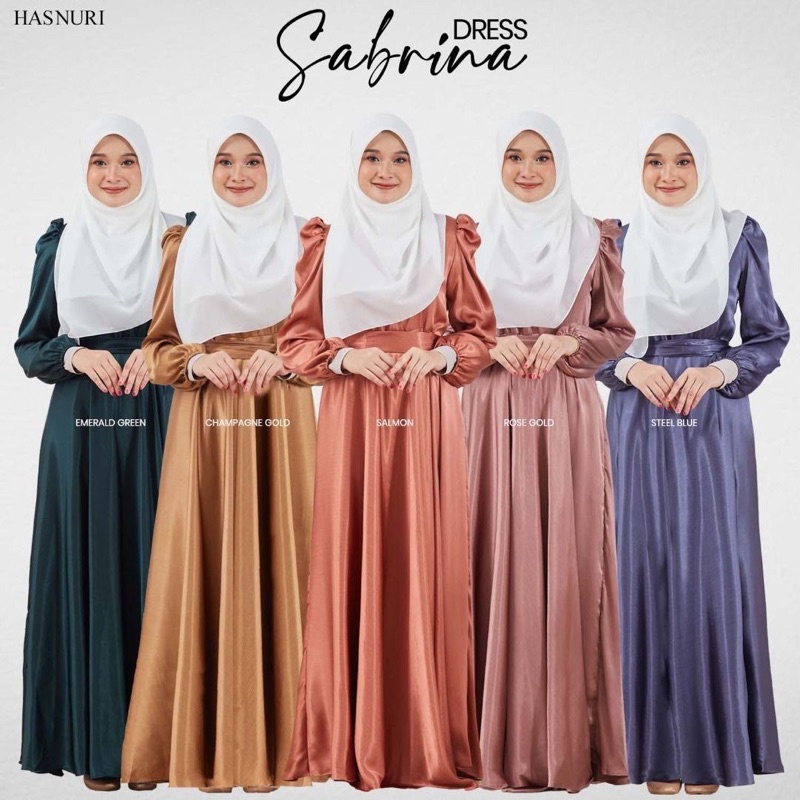 Hasnuri Dress Sabrina baju raya moden 2023 hasnuri collection | Shopee 