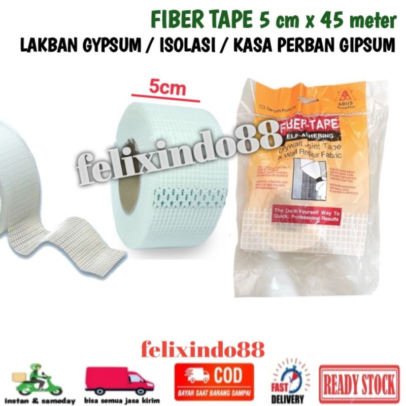 Gypsum Duct TAPE Gauze FIBER TAPE 5cm X 45m Insulation Patch/Patch