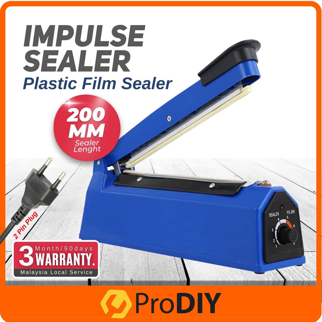 PRODIY PFS200 Impulse Sealer Plastic Sealer Machine Plastic Sealer