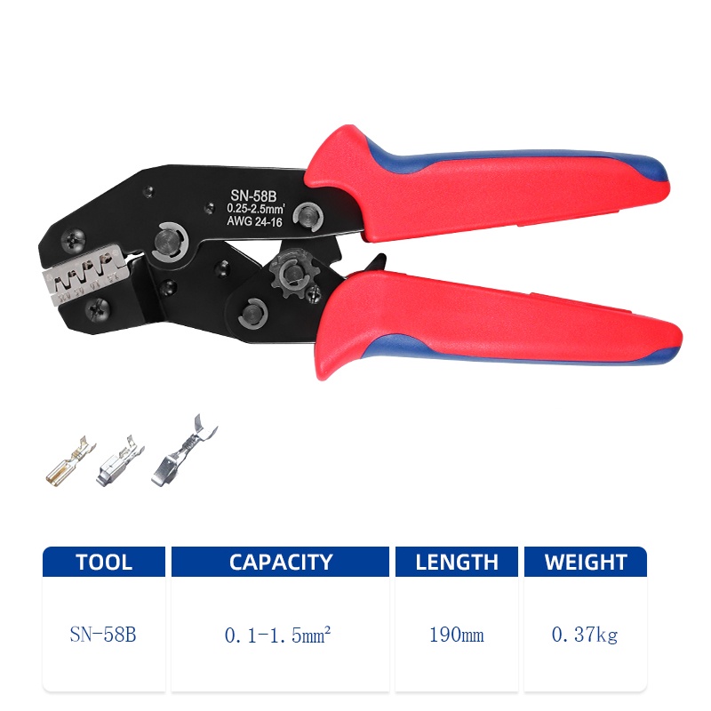 SN48B/SN58B Crimping Tool 2.8/4.8/6.3mm Crimping Pliers Terminal ...