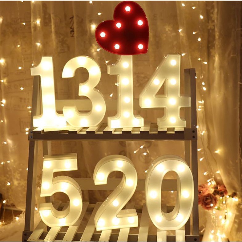 Creative Luminous 0-9 Digital Number Light AA Battery Powered Lamp ...