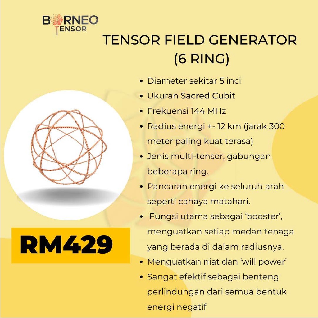 TENSOR FIELD GENERATOR ( TFG 6 RING) | Shopee Malaysia
