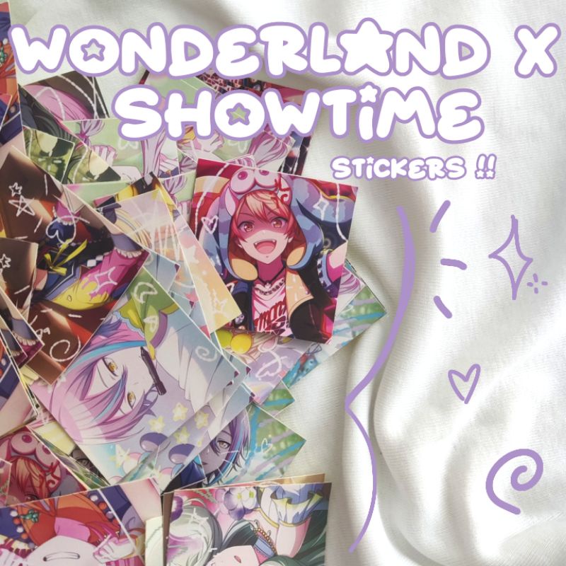 Wonderland x showtime STICKERS SET (rui,nene,tsukasa,emu) Project sekai ...