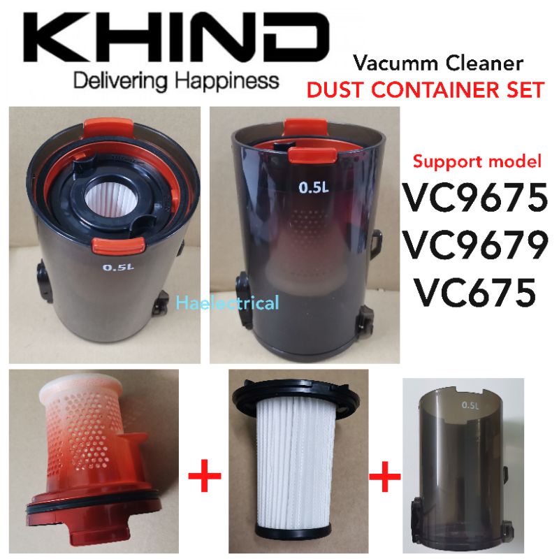 khind cordless vacuum cleaner dust container set VC9675 VC9679 VC675