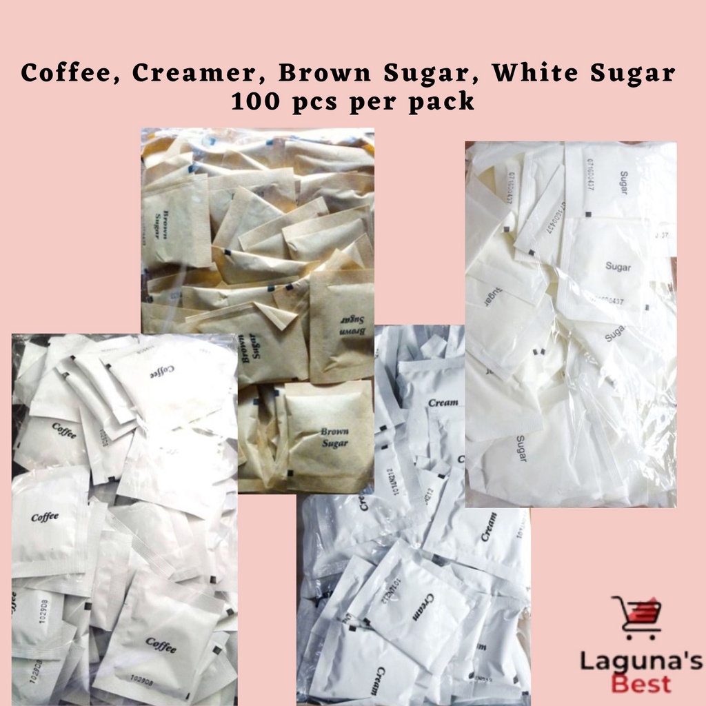 Coffee, Creamer, Brown Sugar, White Sugar for Hotel and Restaurants 100