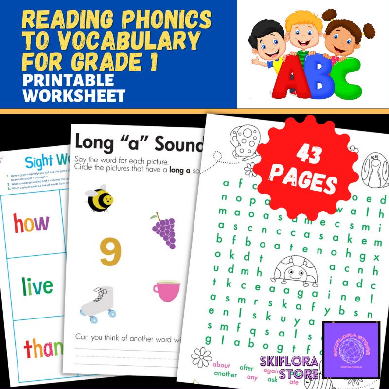 [SS161] Reading Phonics to Vocabulary Grade 1 PDF Worksheet | Shopee