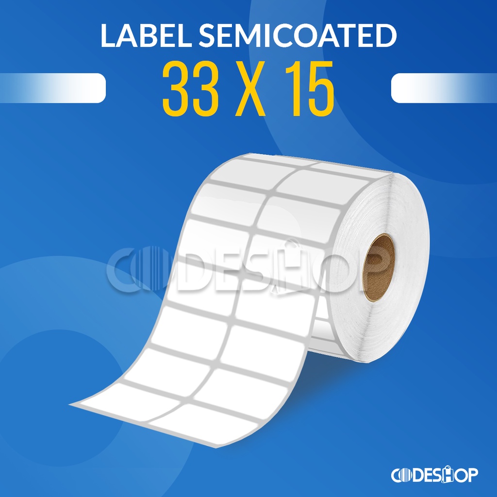 Barcode Label Semicoated 33x15 2 Line 5000 Pcs | Shopee Malaysia