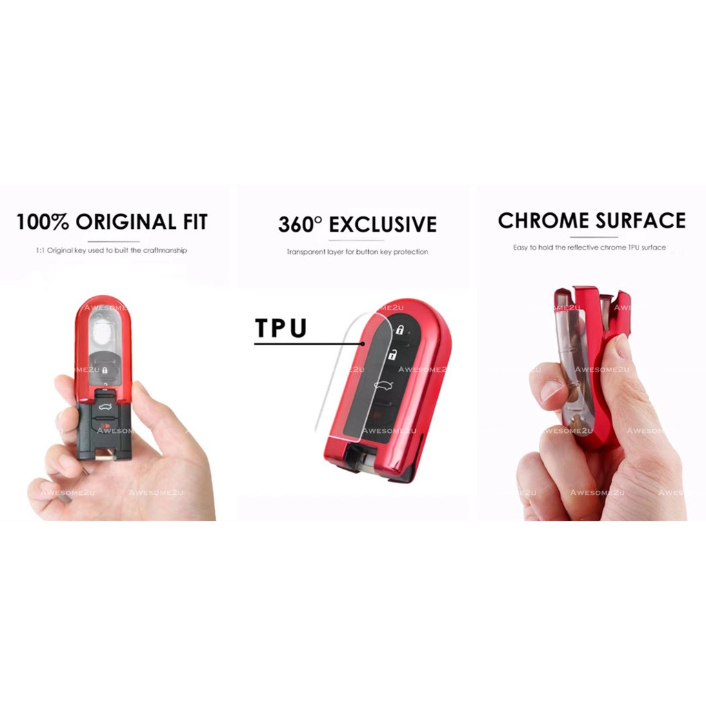Awesome2u Perodua Bezza 2016-2022 Car Key Cover Case Key Fob Case TPU ...