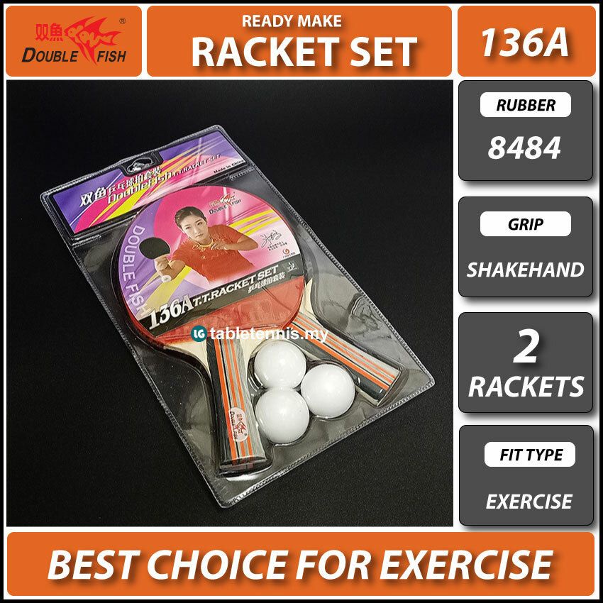 Double Fish Racket 136A Ready Make Table Tennis Racket Shakehand FL ...