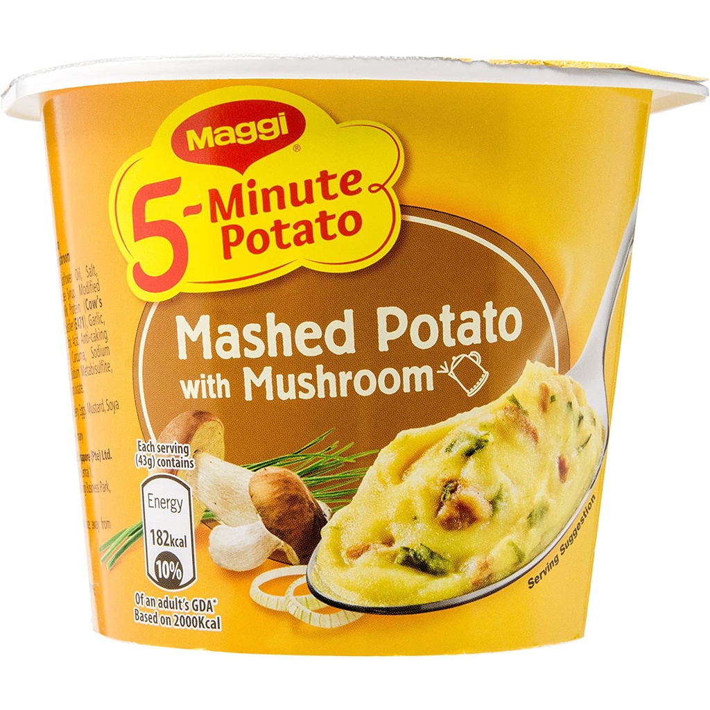 Maggi 5Minute Instant Mashed Potato from Germany [ Mushroom / Fried Onions Croutons / Sour