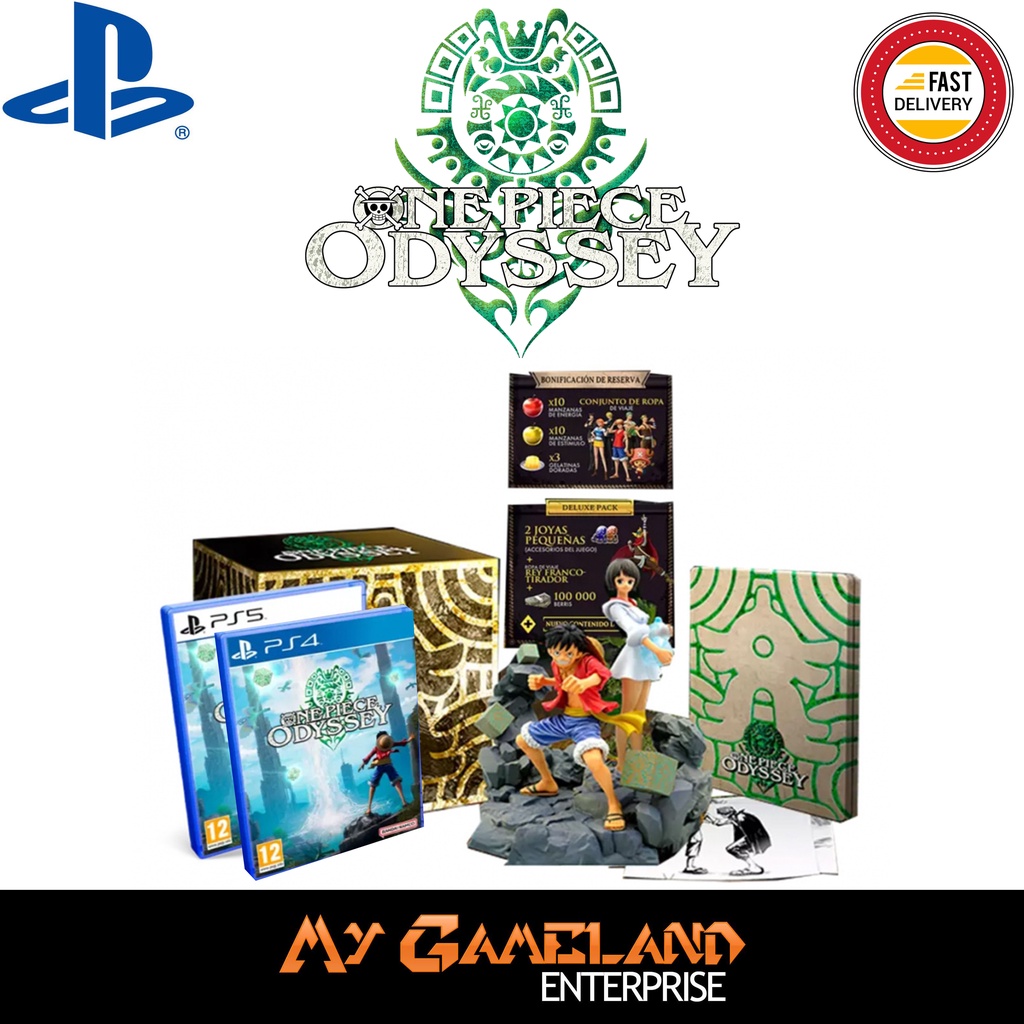 Jeu PS5 One Piece Odyssey - Coffret Collector Neuf (jeu + Mug + Porte-clés)
