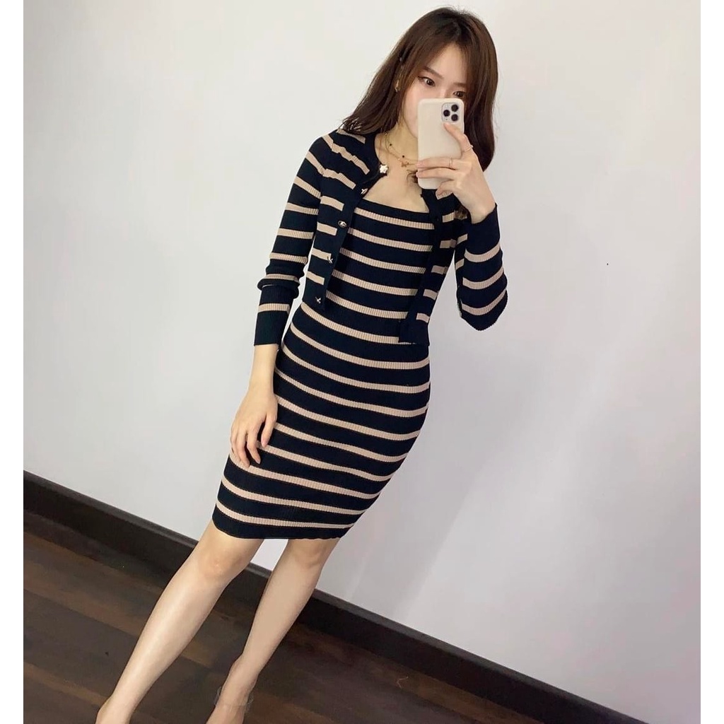 knee length dresses for ladies Navy Floral Print Cold-Shoulder Ruffle Chiffon Midi Dress