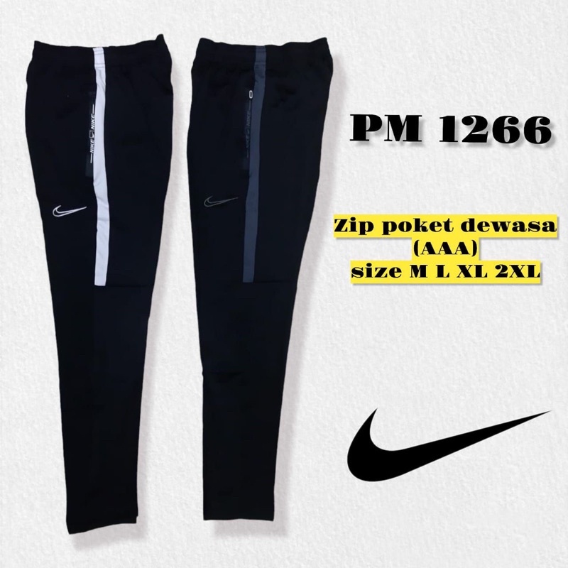 seluar tracksuit Adidas Nike Puma zip Pocket material polyster